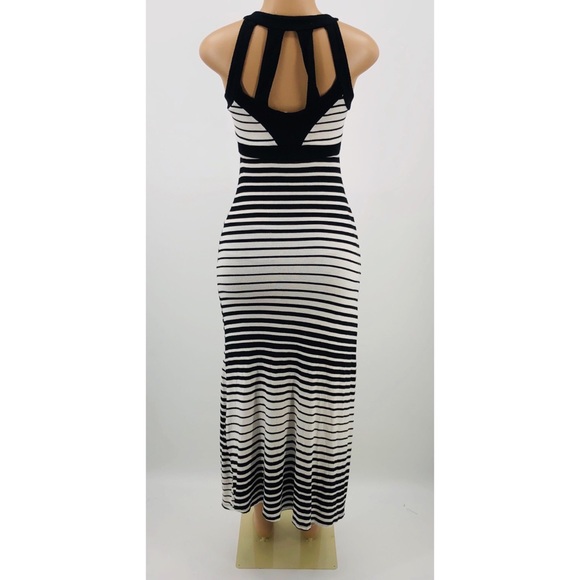 STRIPED MAXI DRESS - Picture 7 of 8